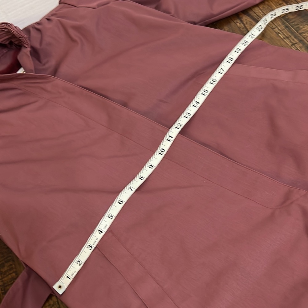 London Fog Vintage Mauve Trench Coat Belted Funnel Neck Removable Liner Sz  6 - Picture 15 of 15